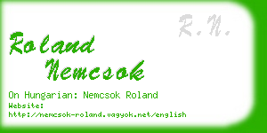 roland nemcsok business card